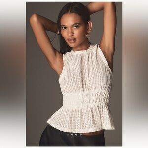 NWT Maeve Smocked Halter Top size small ivory